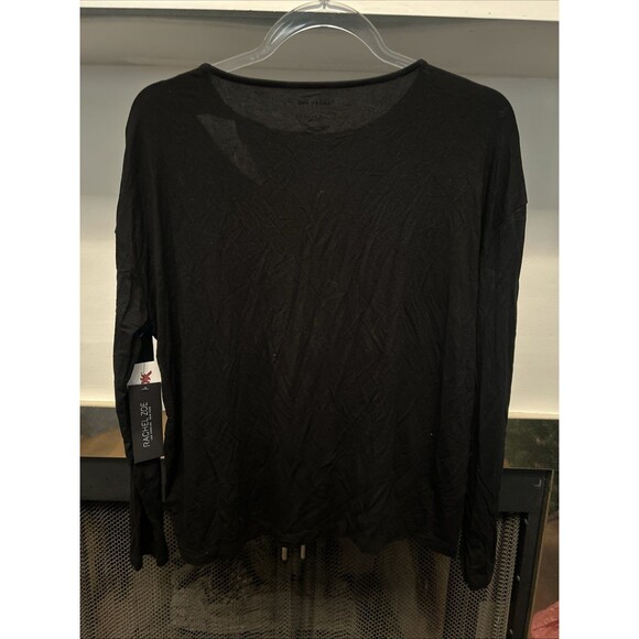 Women’s Medium Black Rachel Zoe Long Sleeve Top W/Shoulder Cutout New With Tags - Picture 5 of 7